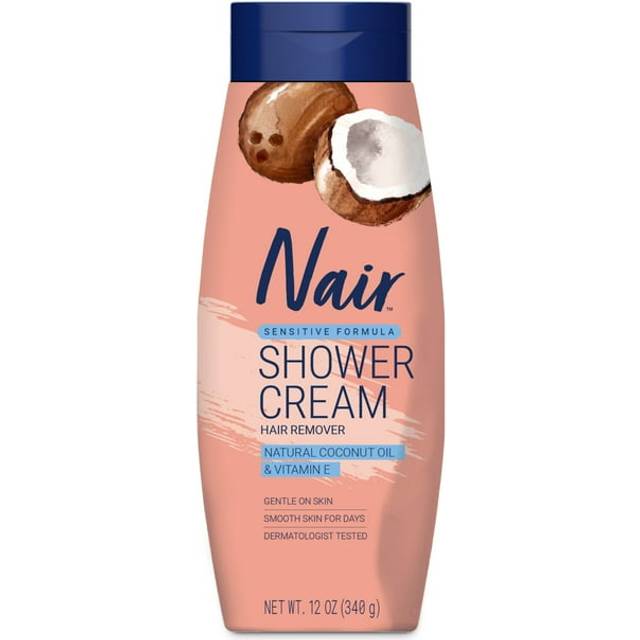 Shower Cream Hair Remover with Moroccan Argan Oil and Orange Blossom, Body Hair Removal Cream for Women, 12 oz
