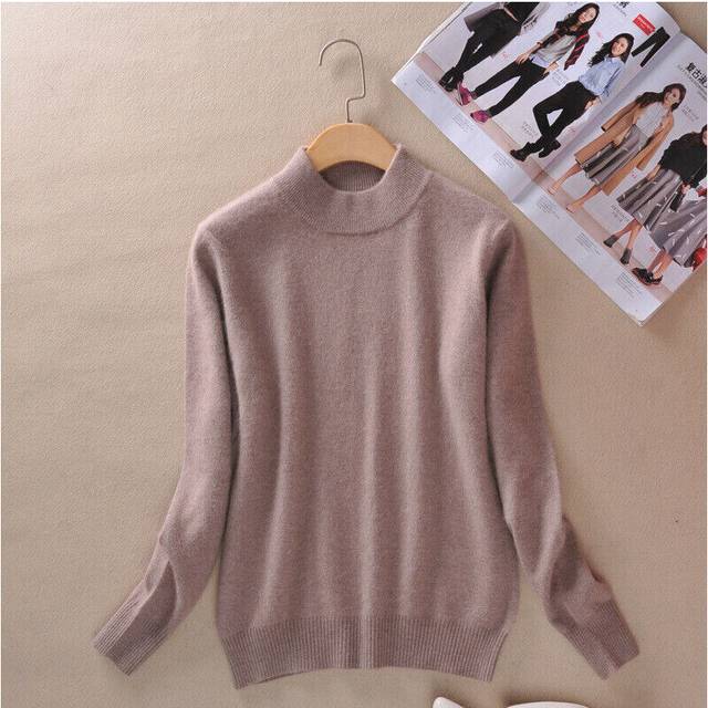 (Camel color, 2XL/UK16) Women's sweater turtleneck sweater fine knit sweater knit sweater 2023