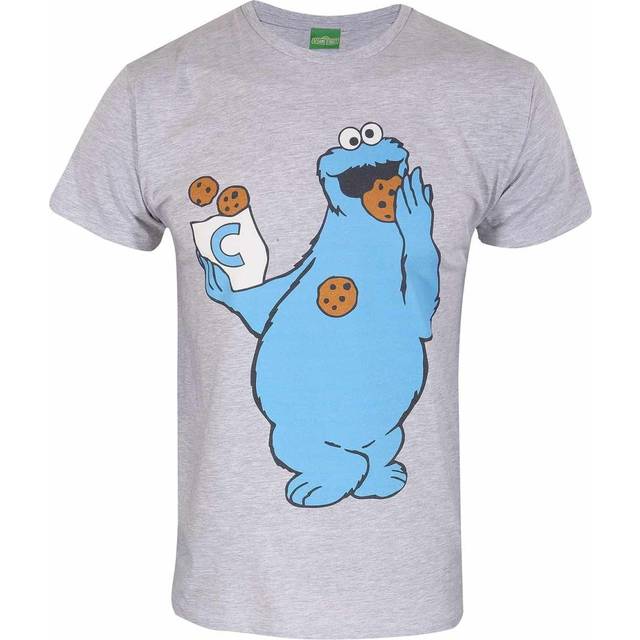 Sesame street munchies t-shirt cookie monster casual funny retro fan graphic tee