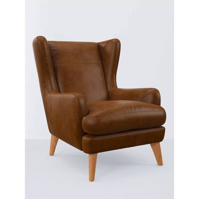 John Lewis Bergen II Leather Armchair, Light Leg