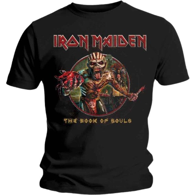(Medium) Iron Maiden 'Book Of Souls Eddie Circle' (Black) T-Shirt