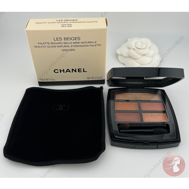 CHANEL Les Beiges Eyeshadow Palette Healthy Glow Natural Eyeshadow Palette, Golden