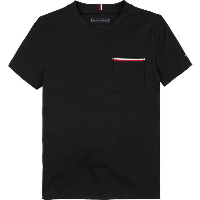 Tommy Hilfiger Boys Black Patch Pocket T-Shirt - 7 year