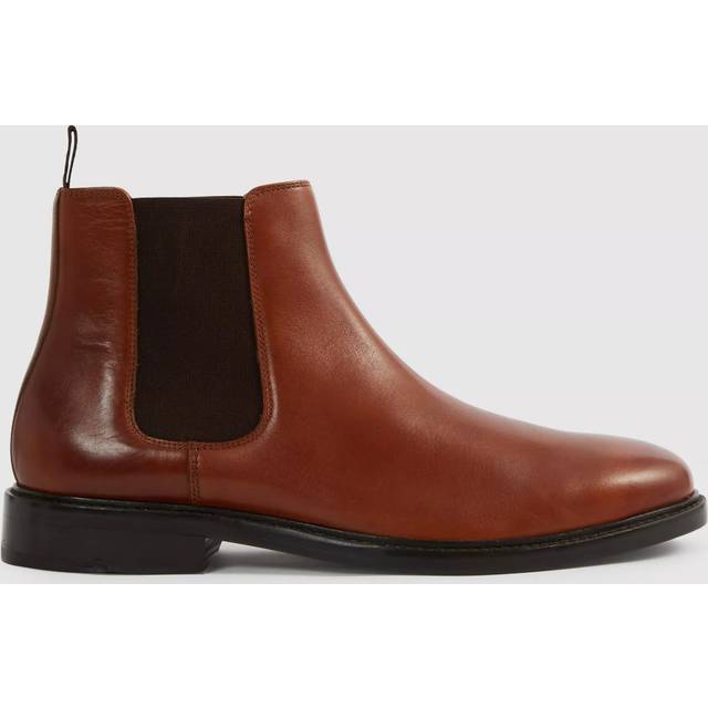 Reiss Renor Leather Chelsea Boots, Light Tan