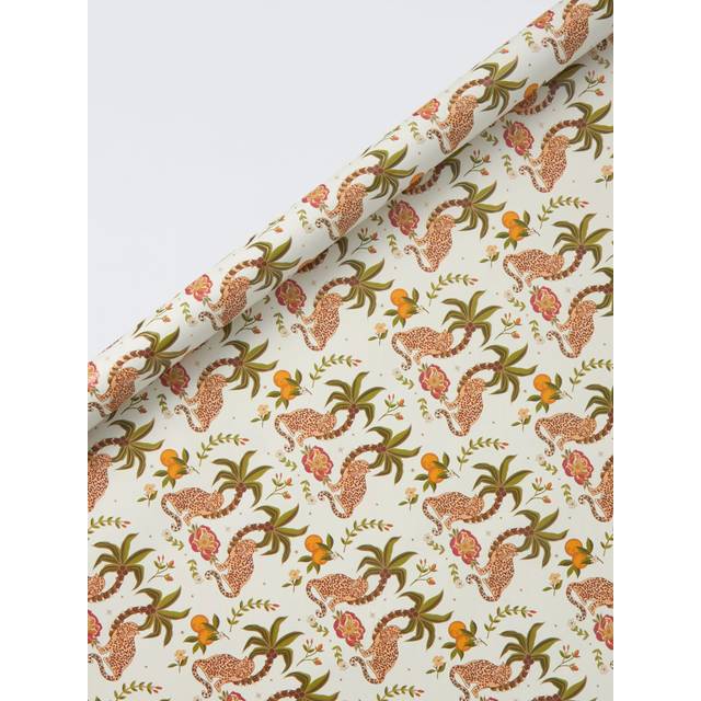 Elizabeth Scarlett Jungle Wrapping Paper, 3m, Cream