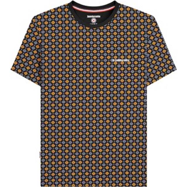 (XXL, Black/Gold) Lambretta Mens SS25 Geometric T-Shirt