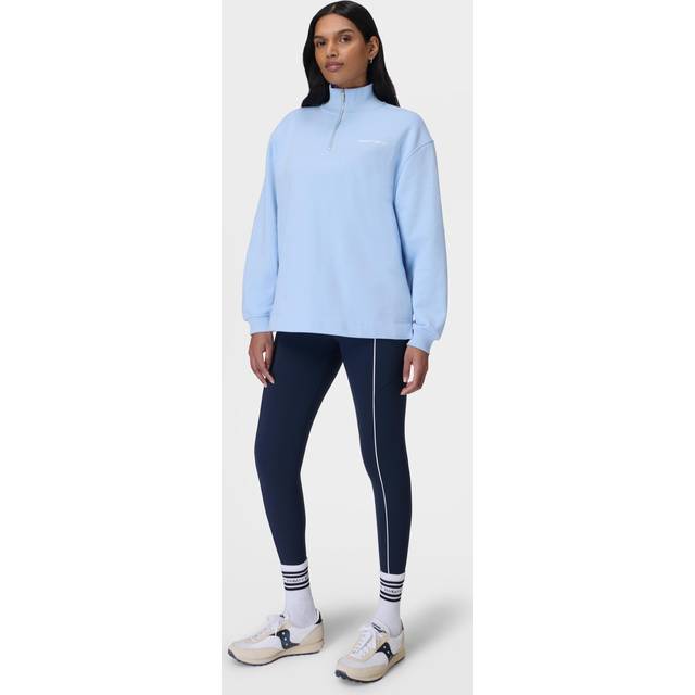 Sweaty Betty Revive Organic Cotton Rich Longline 1/2 Zip Jumper