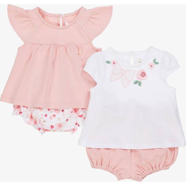 Mayoral Newborn Baby Girls Pink Cotton Shorts Set (2 Pack) - 6-9 month