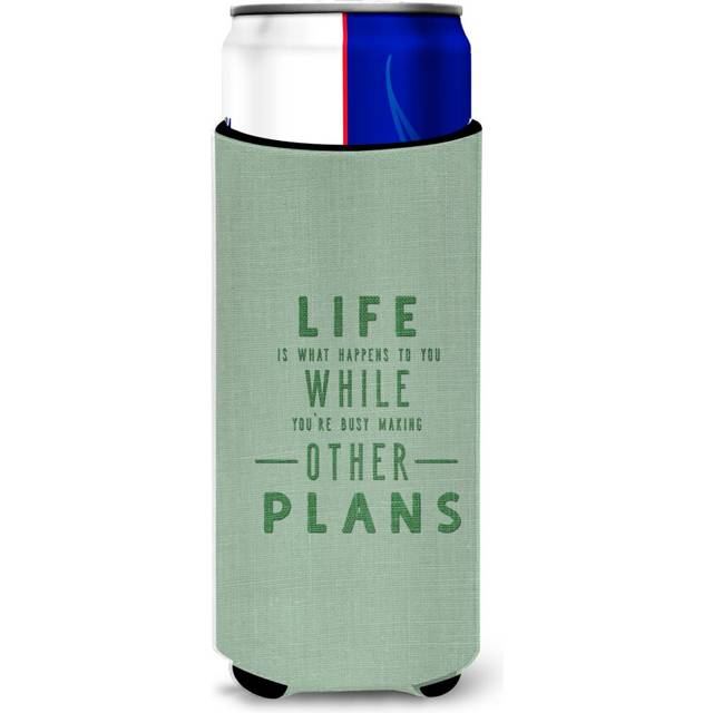 Caroline's Treasures Life Is what Happens Michelob Ultra Hugger For Slim Cans  Multicolor