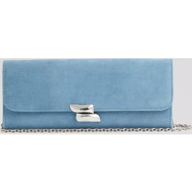 L.K.Bennett Daisy Suede Cluch Bag, Powder Blue