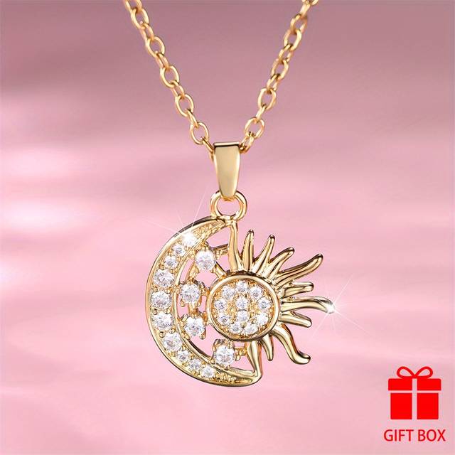 TEMU 1pc Copper Pendant Synthetic Zirconia And - Jewelry For Women, For And 's Day ,