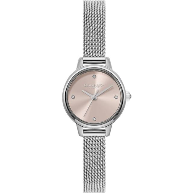 Olivia Burton Women's Mini Classics Crystal Mesh Bracelet Strap Watch