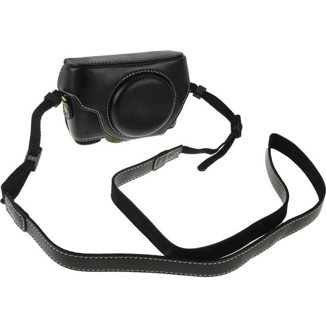 Retro Style Camera Bag For Sony RX100M3 (RX100 III) / M4 (RX100 IV) / M5 (RX100 V) Camera PU Leather - Black