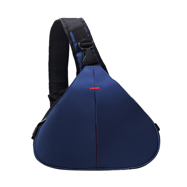 DSLR Shoulder Camera Bag Waterproof Travel Small Photography Bags Triangle Sling for Digital Dark Blue