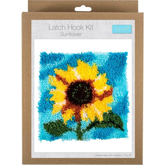 Trimits Latch Hook Sunflower Kit - Black