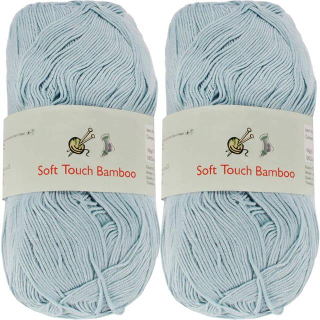 JubileeYarn Soft Touch Bamboo Rayon/Acrylic Baby Weight Yarn - 100g Skeins - 27 Fair Skies - 2 Skeins