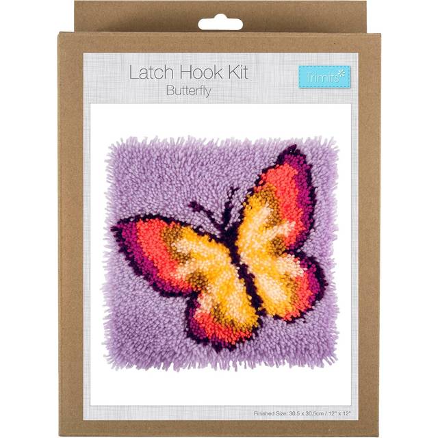 L/HOOK BUTTERFLY - Latch Hook Kit: Butterfly - Trimits - Multi - One Size