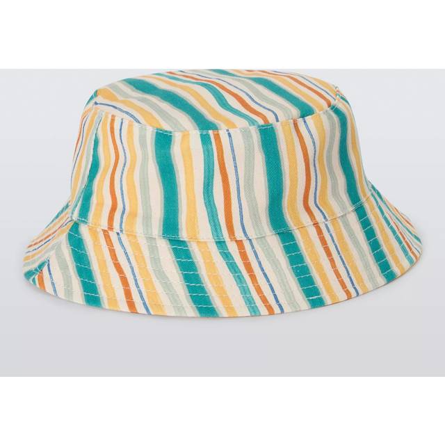 John Lewis Baby Stripe Reversible Bucket Hat, Multi