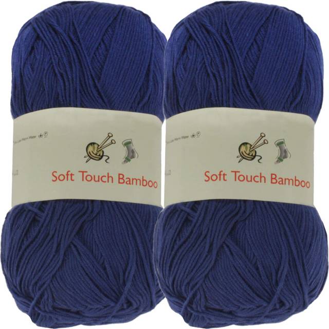 JubileeYarn Soft Touch Bamboo Rayon/Acrylic Baby Weight Yarn - 100g Skeins - 30 Island Blue - 2 Skeins