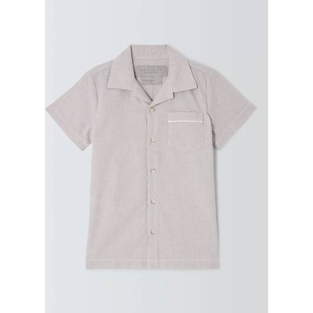 John Lewis Heirloom Collection Kids' Textured Stripe Shirt, Multi