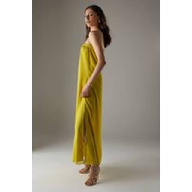 Warehouse chartreuse dress womens occasion dresses