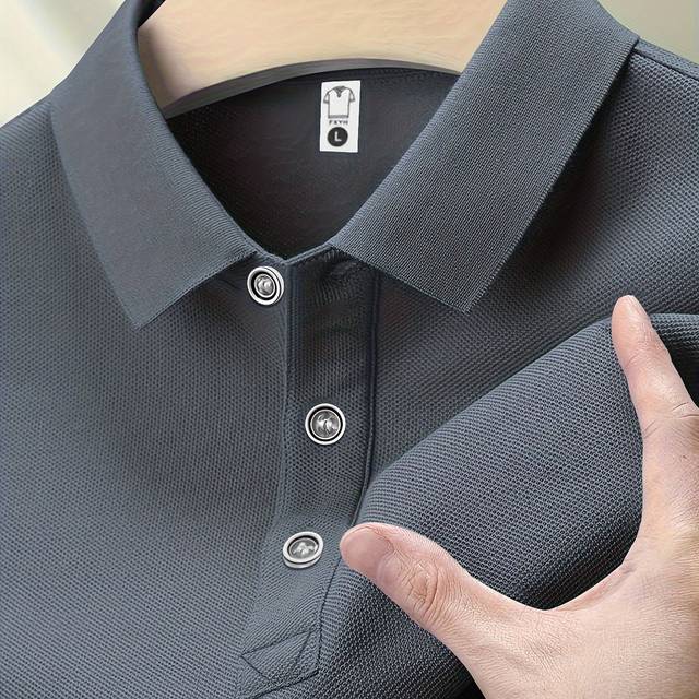 TEMU Men's Shirt, Casual Short Sleeve Lapel Shirt For Summer Outdoor