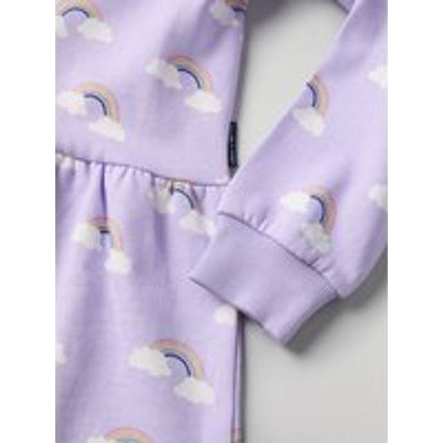 Polarn O. Pyret  Kids' Unicorn Print Sweatshirt Dress, Purple