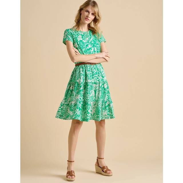 Wildflower Knee Length Dress - Green - 10