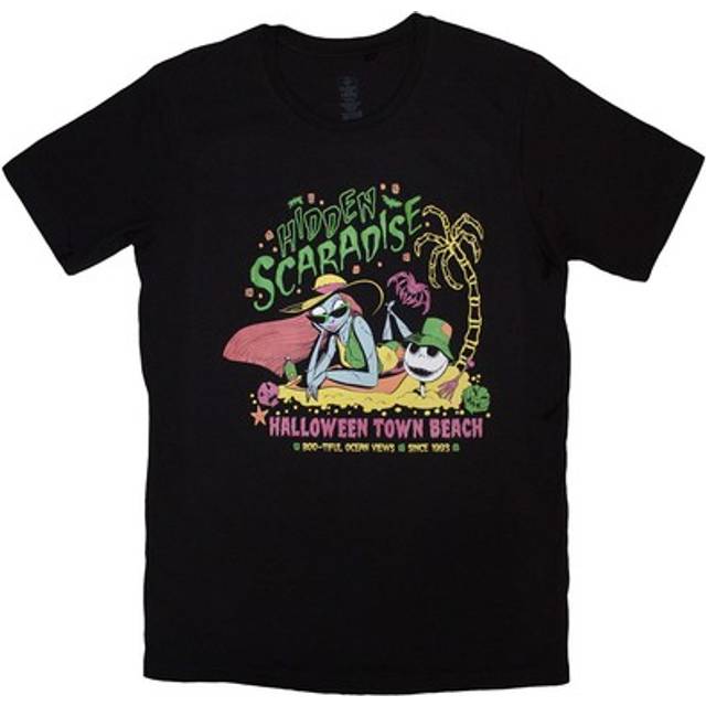 The nightmare before christmas unisex t-shirt: hidden scaradise (black) (medium)