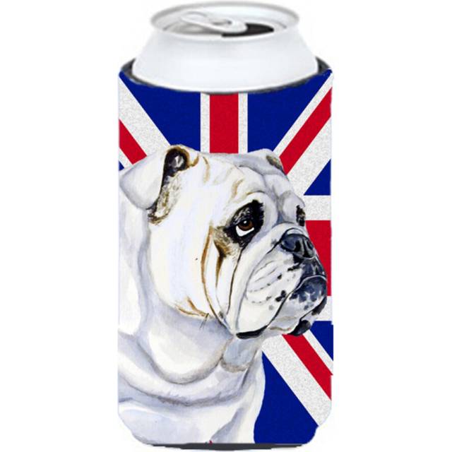 English Bulldog with English Union Jack British Flag Tall Boy Beverage Insulator Hugger LH9471TBC