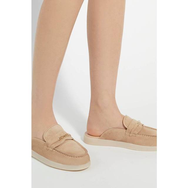 Dune London Gracious Suede Backless Loafers