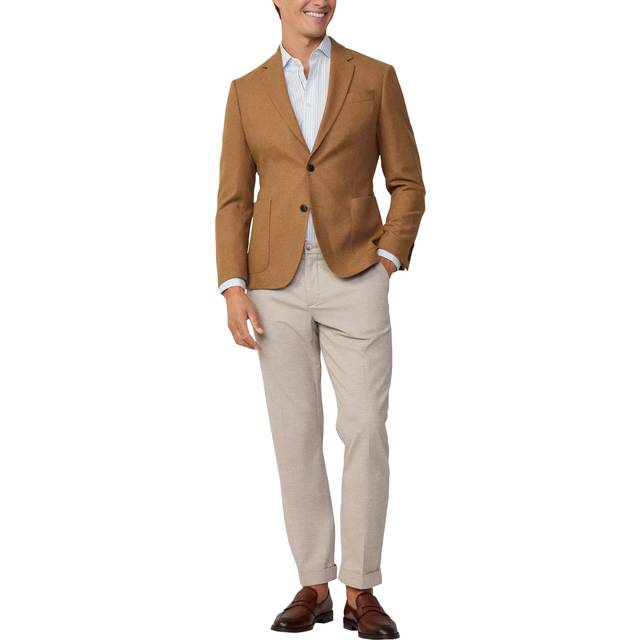 Hackett London Wool Blend Blazer, Camel Beige