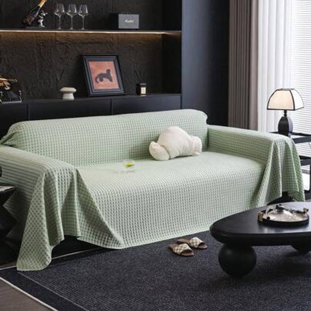 SHEIN 1pc Diamond Jacquard Breathable Sofa Cover, Modern Minimalist Design, Suitable For Living Room/Bedroom Sofa, 4-Season Slip-Resistant, Anti-Dust, Fade-