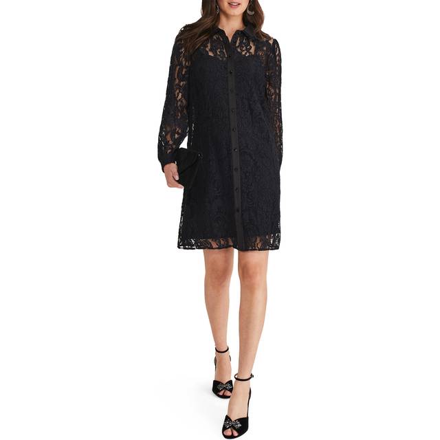 Phase Eight Womens Maisy Lace Swing Dress - Black - Size 10 UK