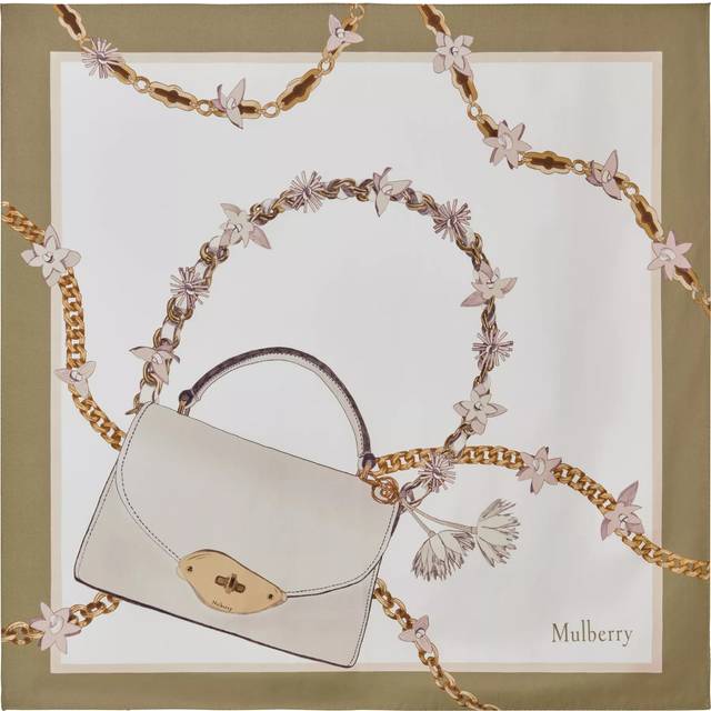 Lana bag & chains square eggshell-blossom pin