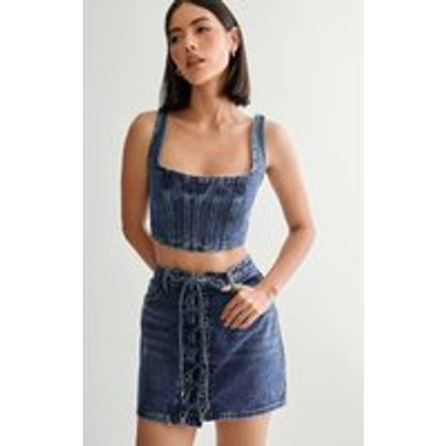 Womens (Az) Lace Front Mini Skirt - Grey - 16