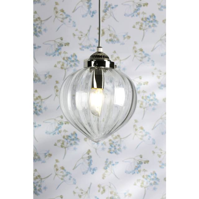 Laura Ashley Whitham Pendant Ceiling Light, Polished Nickel