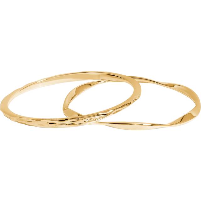 Jon Richard Jon Richard Gold Plated Polished Bangles - Pack Of 2