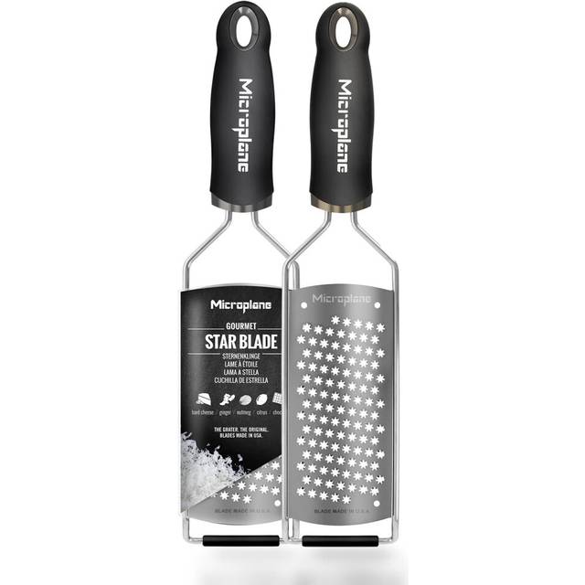 Microplane Kitchen Grater Star blade for Hard Cheese, Citrus Fruits, Chocolate, Ginger and Nutmeg with Stainless Steel Blade - Made in USA