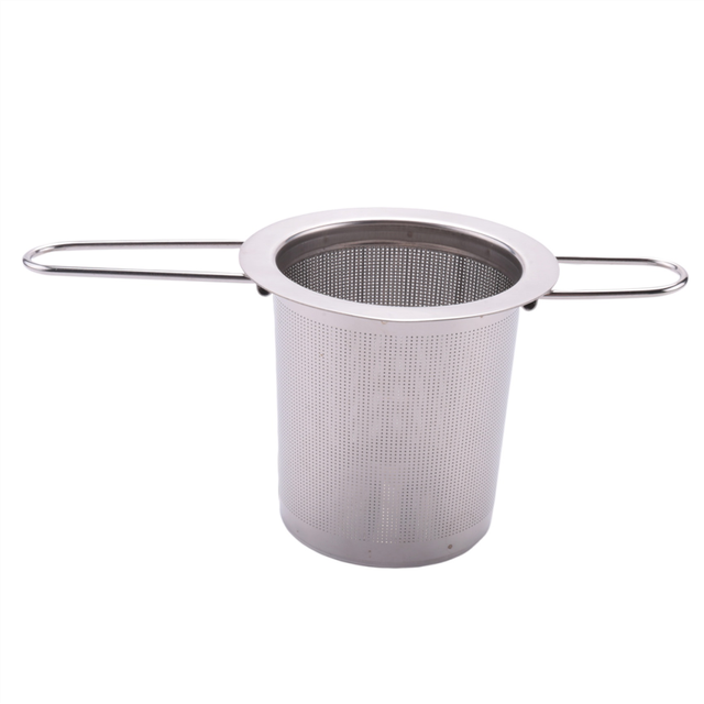 Tea Infuser Stainless Steel Tea Strainer Folding Handle Tea Filter Extra Fine Mesh Strainer Brewing Basket (Green)