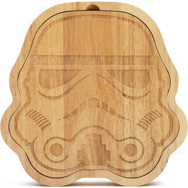 Original Stormtrooper Cheeseboard and Knife Set, Wooden Cheese Board, Chopping Board, Charcuterie Board, Wooden Serving Board, Includes Stilton,