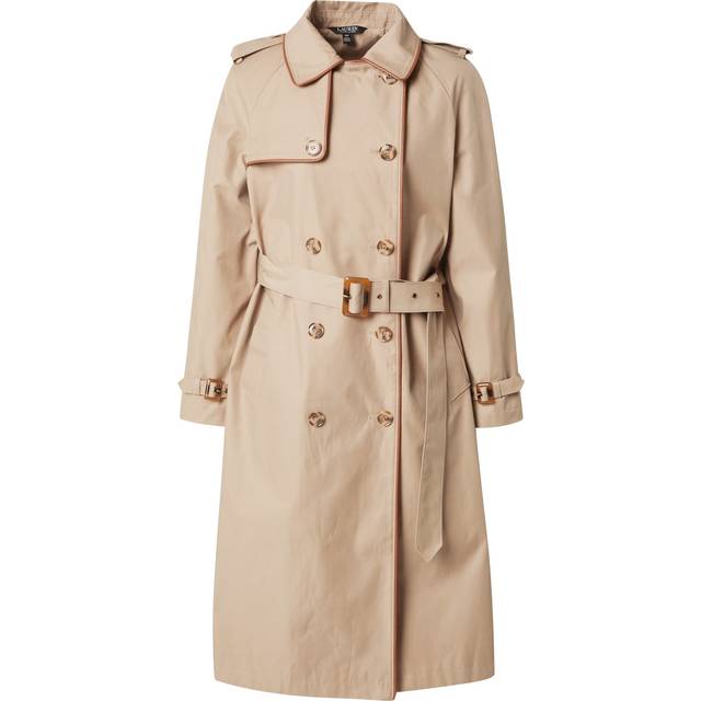 Lauren Ralph Cotton Blenddb MX Raglan 44 Dam Trenchcoats Stl. L - Från Magasin - Sand (L)