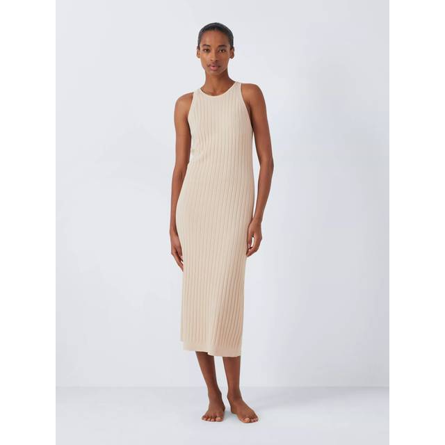 John Lewis Knitted Lounge Dress, Light Pink