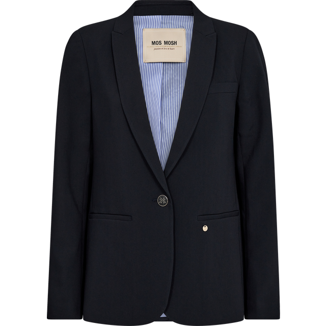 Classic Blazer with V-Neck and Button Closure