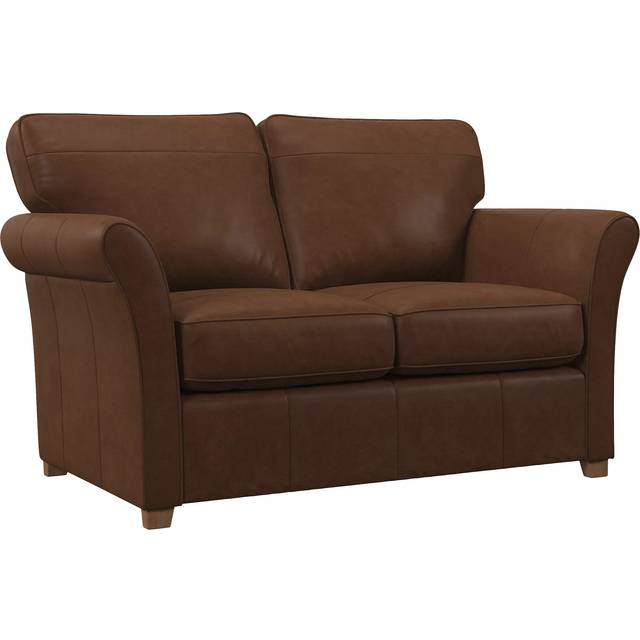 John Lewis Charlotte II Leather Sofa Bed, Light Leg