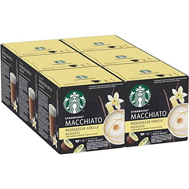 STARBUCKS Vanilla Macchiato by Nescafe Dolce Gusto Coffee Pods, 6 x 12 (72 Capsules)