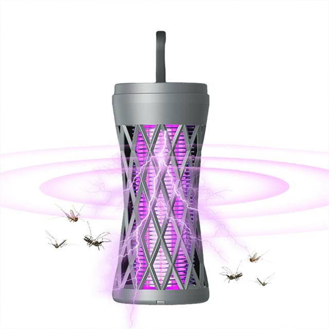 Bug Zapper Outdoor Indoor mosquito zapper,with LED Light gray