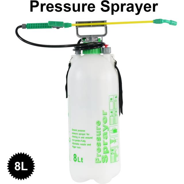TEMU 1pc 10l/8l/5l Handheld Sprayer, High Pressure Air Pump Manual Sprayer With Adjustable Nozzle, Gardening Watering Sprayer For Efficient Gardening & Cleaning, Durable Pressure Sprayer