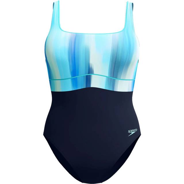 SPEEDO Womens Shaping Contour Eclipse Printed 1 Pc |Marinblå |40