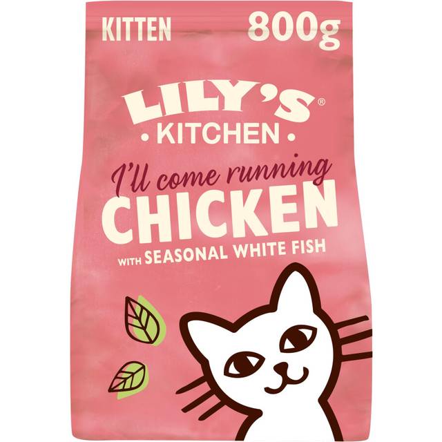 Lily's Kitchen Natural Kitten Dry Cat Food Chicken & White Fish 800g, Pack of 4